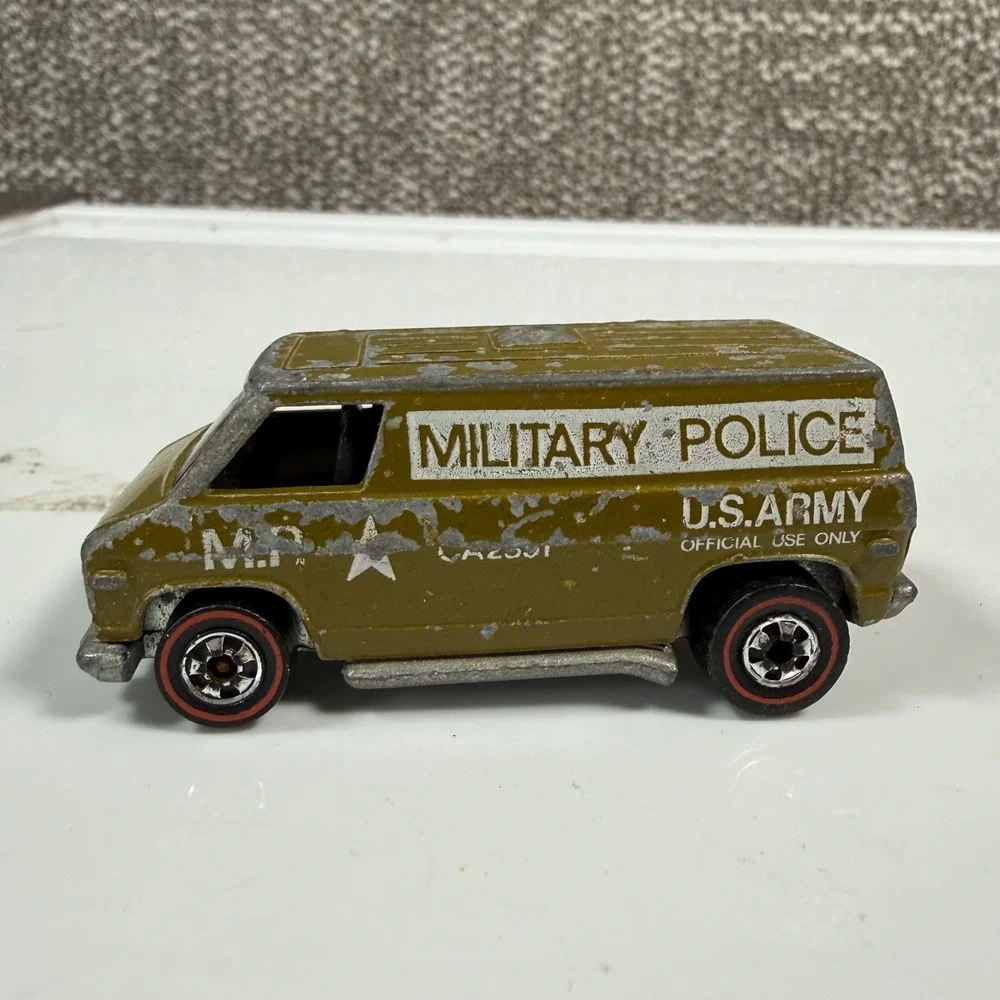 Hot Wheels Super Van Military Police Army 1974 Redline Green Hong Kong Vintage